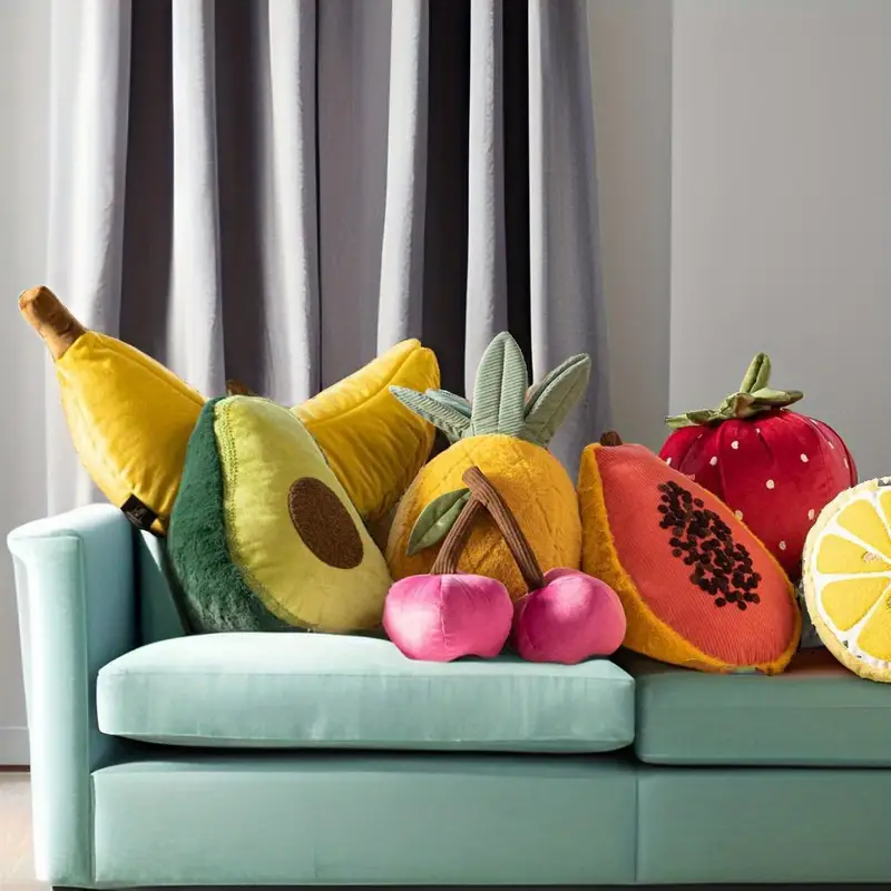 Fruit-Shaped Plush Pillows