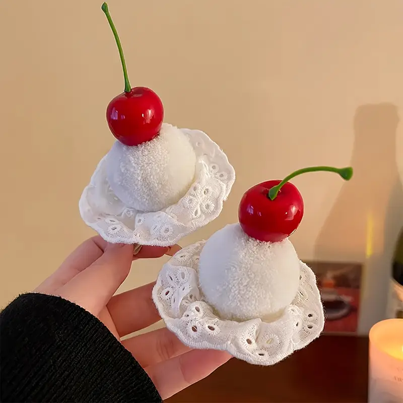 Cherry Cake Hair Clip 2pcs